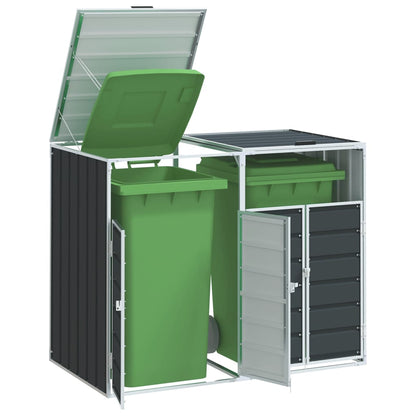 vidaXL Wheelie Bin Storage for Single Bin 72x81x115 cm Steel