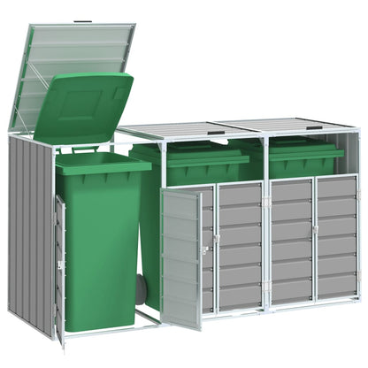 vidaXL Wheelie Bin Storage for Single Bin 72x81x115 cm Steel