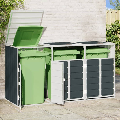 Wheelie Bin Storage for Single Bin 72x81x115 cm Steel Anthracite