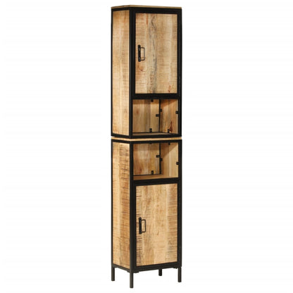 vidaXL Bathroom Cabinet 40x27x180 cm Iron and Solid Wood Mango 1