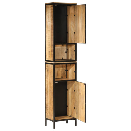 vidaXL Bathroom Cabinet 40x27x180 cm Iron and Solid Wood Mango 2