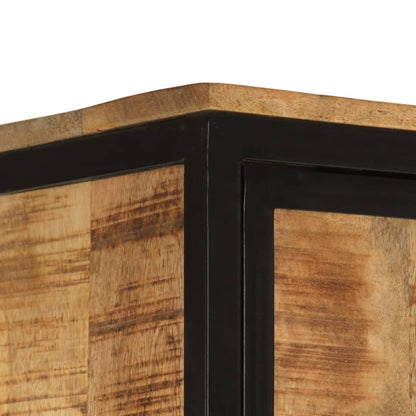 vidaXL Bathroom Cabinet 40x27x180 cm Iron and Solid Wood Mango 6