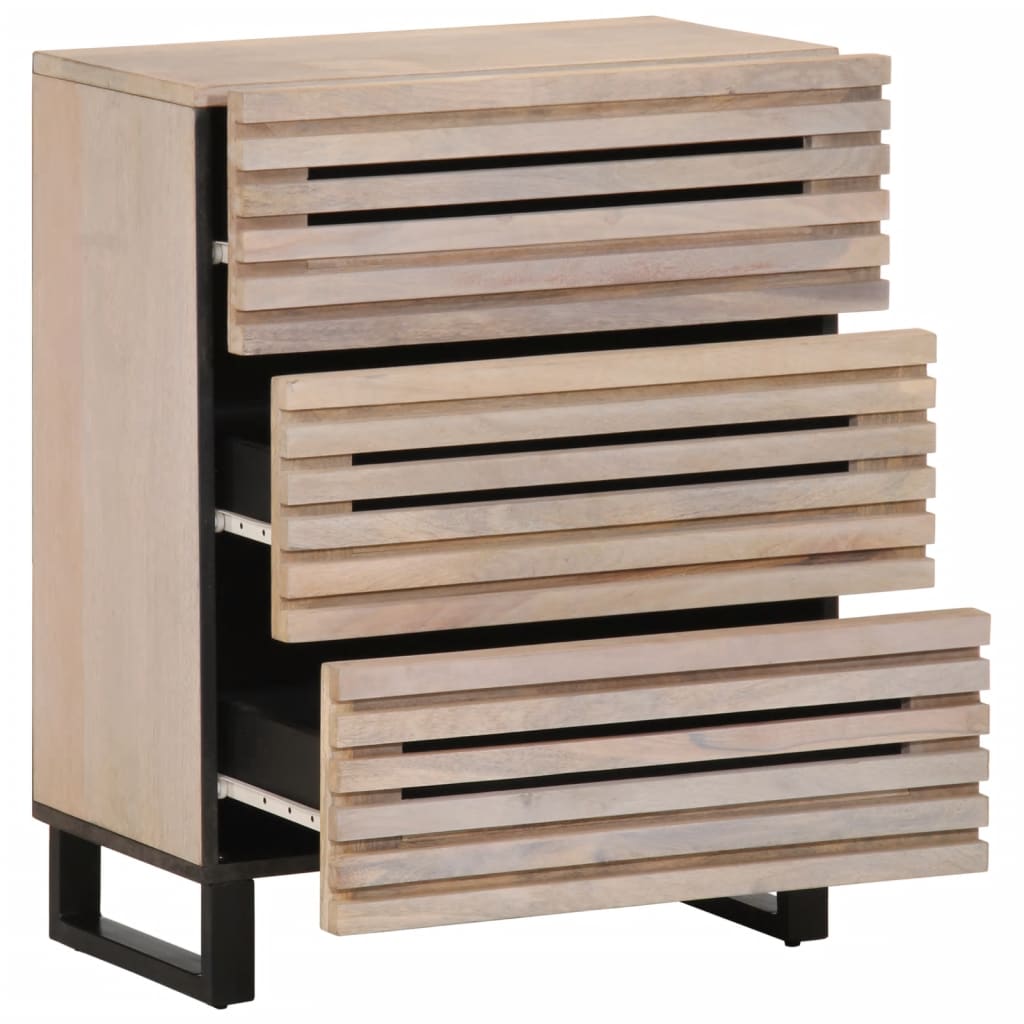 vidaXL Sideboards 2 pcs 60x34x75 cm Solid Wood Mango 3