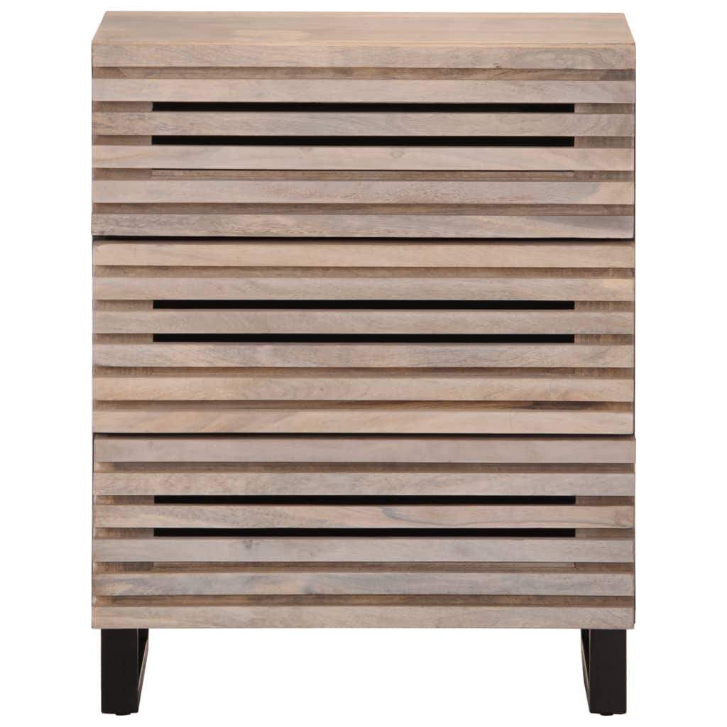vidaXL Sideboards 2 pcs 60x34x75 cm Solid Wood Mango 4