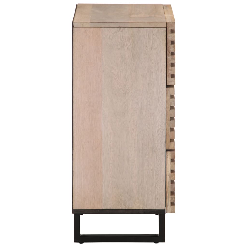 vidaXL Sideboards 2 pcs 60x34x75 cm Solid Wood Mango 5
