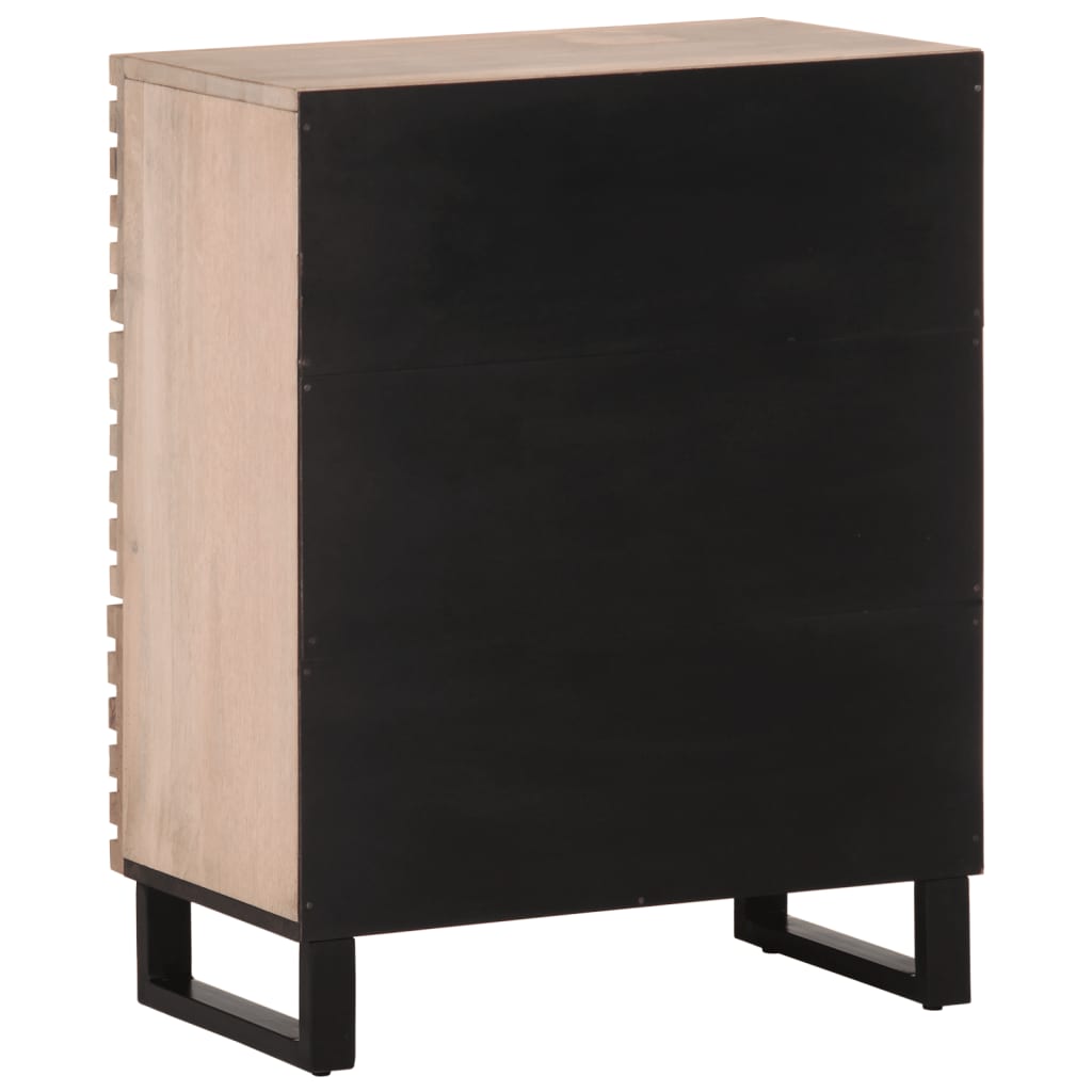 vidaXL Sideboards 2 pcs 60x34x75 cm Solid Wood Mango 6