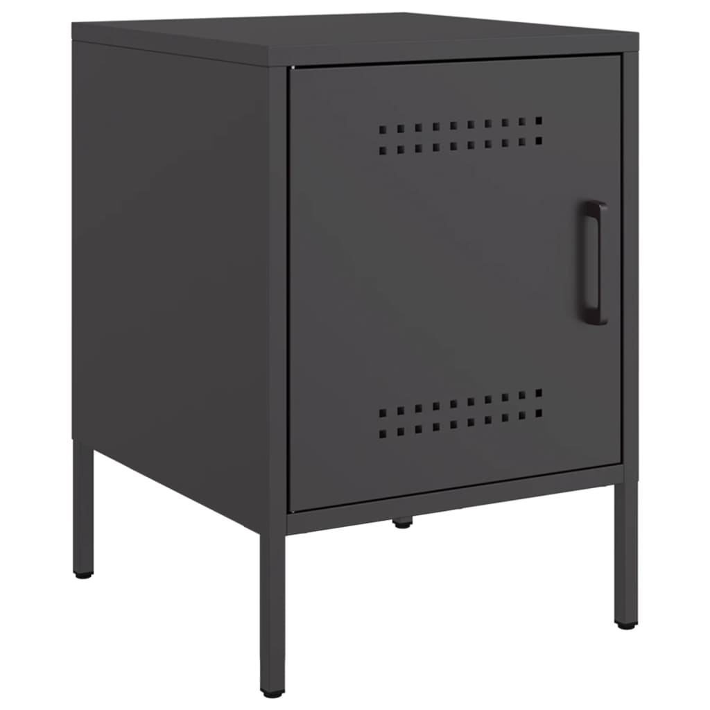 Bedside Cabinet 36x39x50,5 cm Steel Black 2