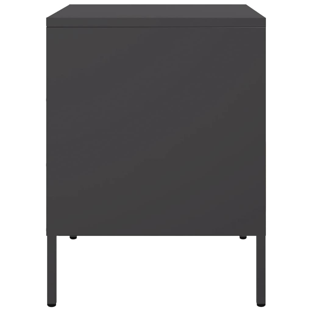 Bedside Cabinet 36x39x50,5 cm Steel Black 2