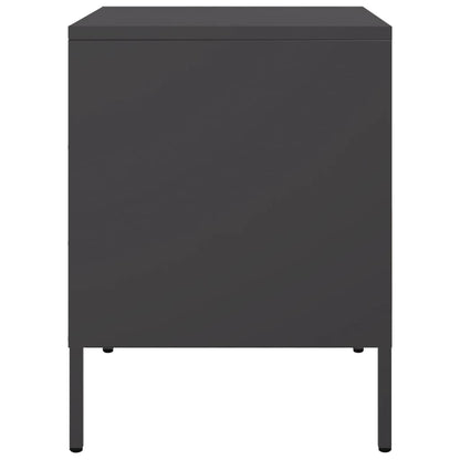 Bedside Cabinet 36x39x50,5 cm Steel Black 2