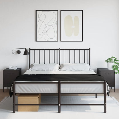 Bedside Cabinet 36x39x50,5 cm Steel Black 2