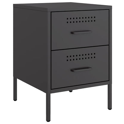 Bedside Cabinet 36x39x50,5 cm Steel Black 2
