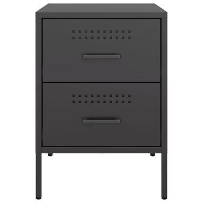 Bedside Cabinet 36x39x50,5 cm Steel Black 2