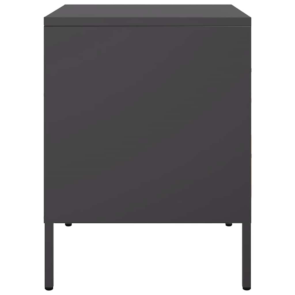 Bedside Cabinet 36x39x50,5 cm Steel Black 2