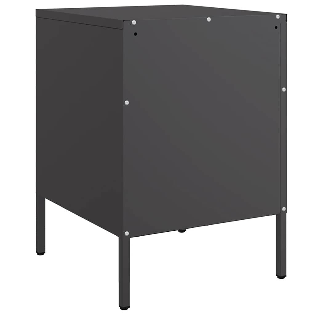 Bedside Cabinet 36x39x50,5 cm Steel Black 2