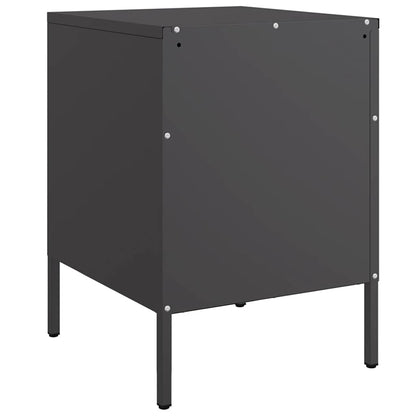 Bedside Cabinet 36x39x50,5 cm Steel Black 2