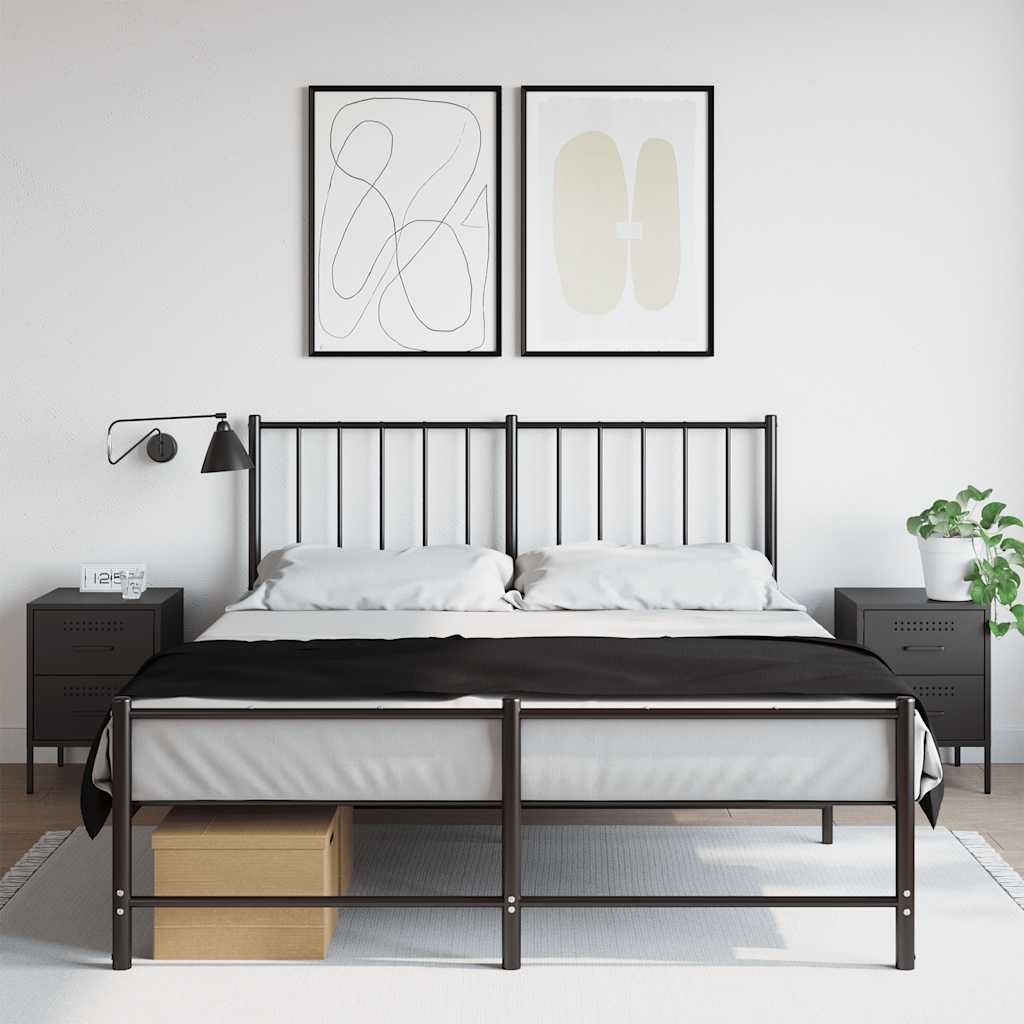 Bedside Cabinet 36x39x50,5 cm Steel Black 2