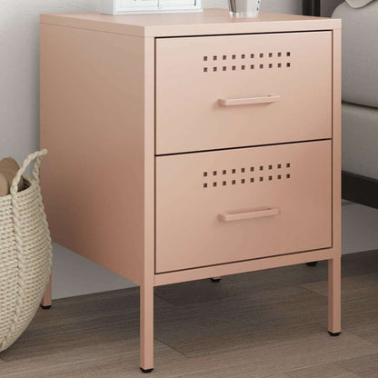 Bedside Cabinet 36x39x50,5 cm Steel Pink 1