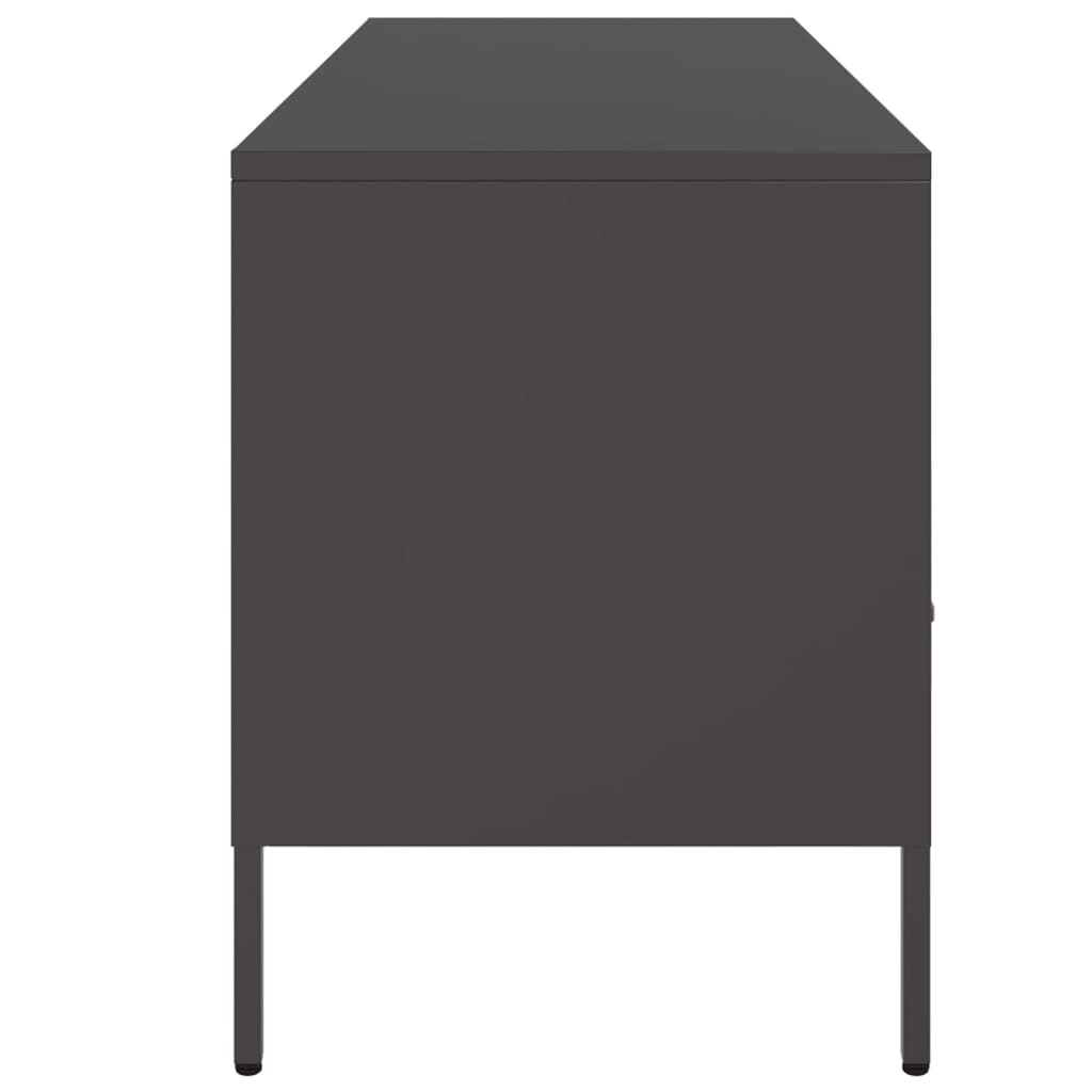TV Cabinet 100,5x39x50,5 cm Steel Black