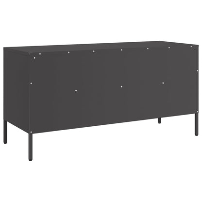 TV Cabinet 100,5x39x50,5 cm Steel Black