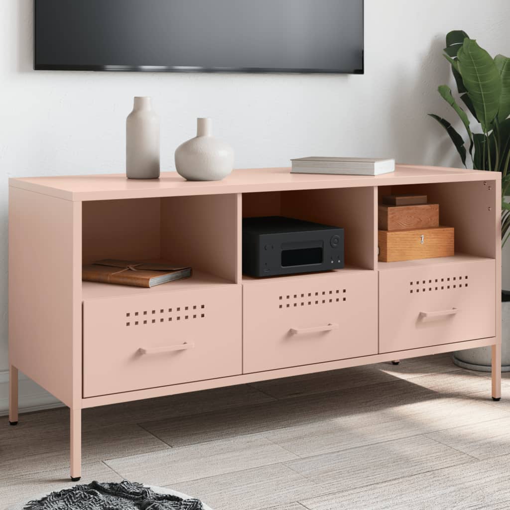 TV Cabinet 100,5x39x50,5 cm Steel Pink