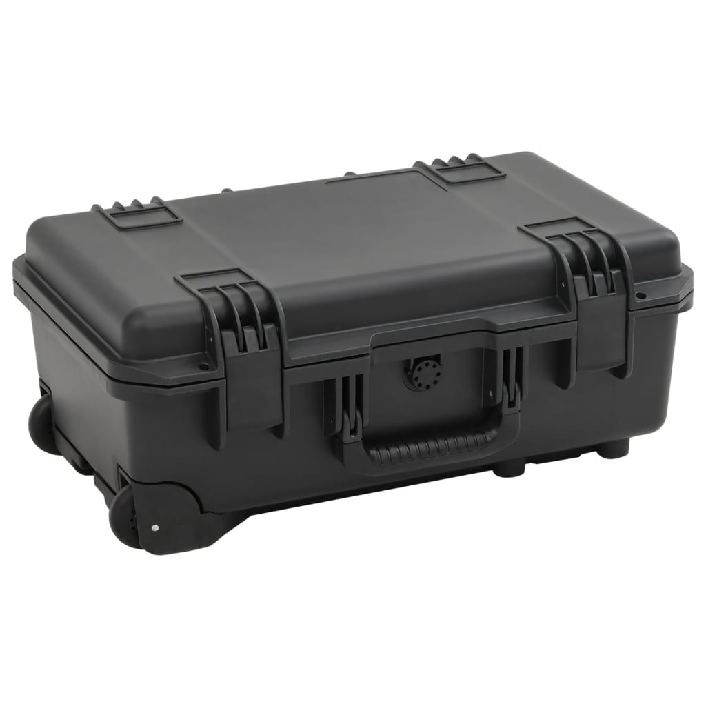 vidaXL Wheeled Flight Case PP Black