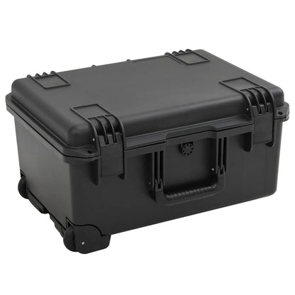 vidaXL Wheeled Flight Case PP Black