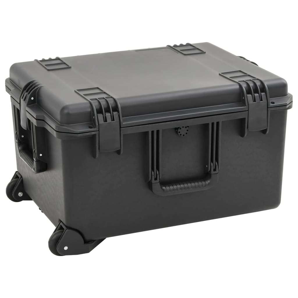 vidaXL Wheeled Flight Case PP Black