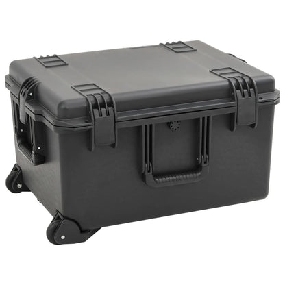 vidaXL Wheeled Flight Case PP Black