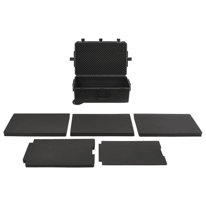 vidaXL Portable Flight Case Black 79,5x51,5x30,5 cm PP 6