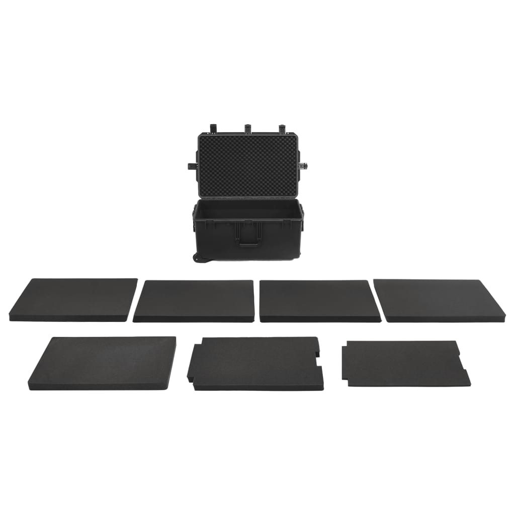 vidaXL Portable Flight Case Black 79,5x52x39 cm PP 6