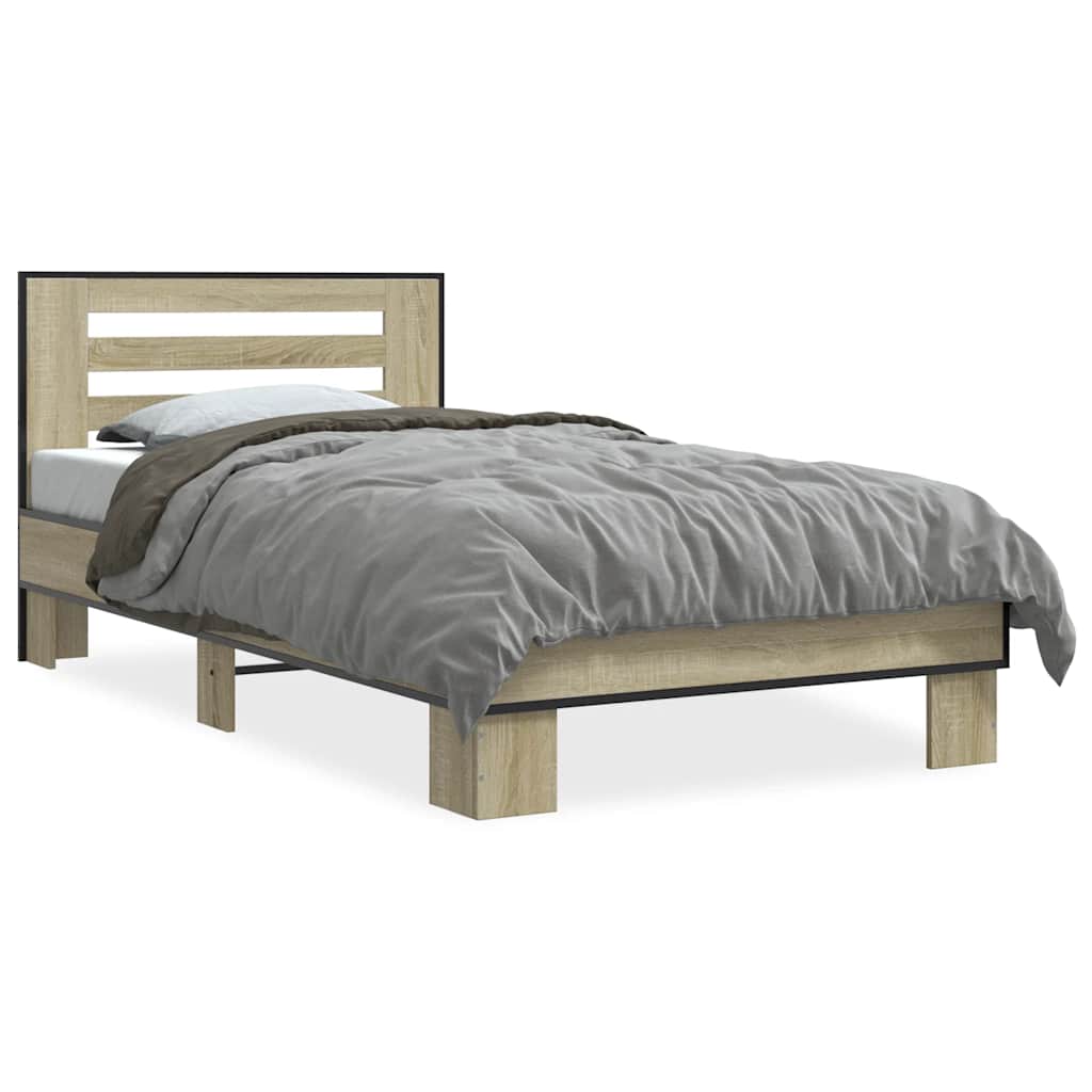 Bed Frame without Mattress Length 190 cm Sonoma oak 75 cm