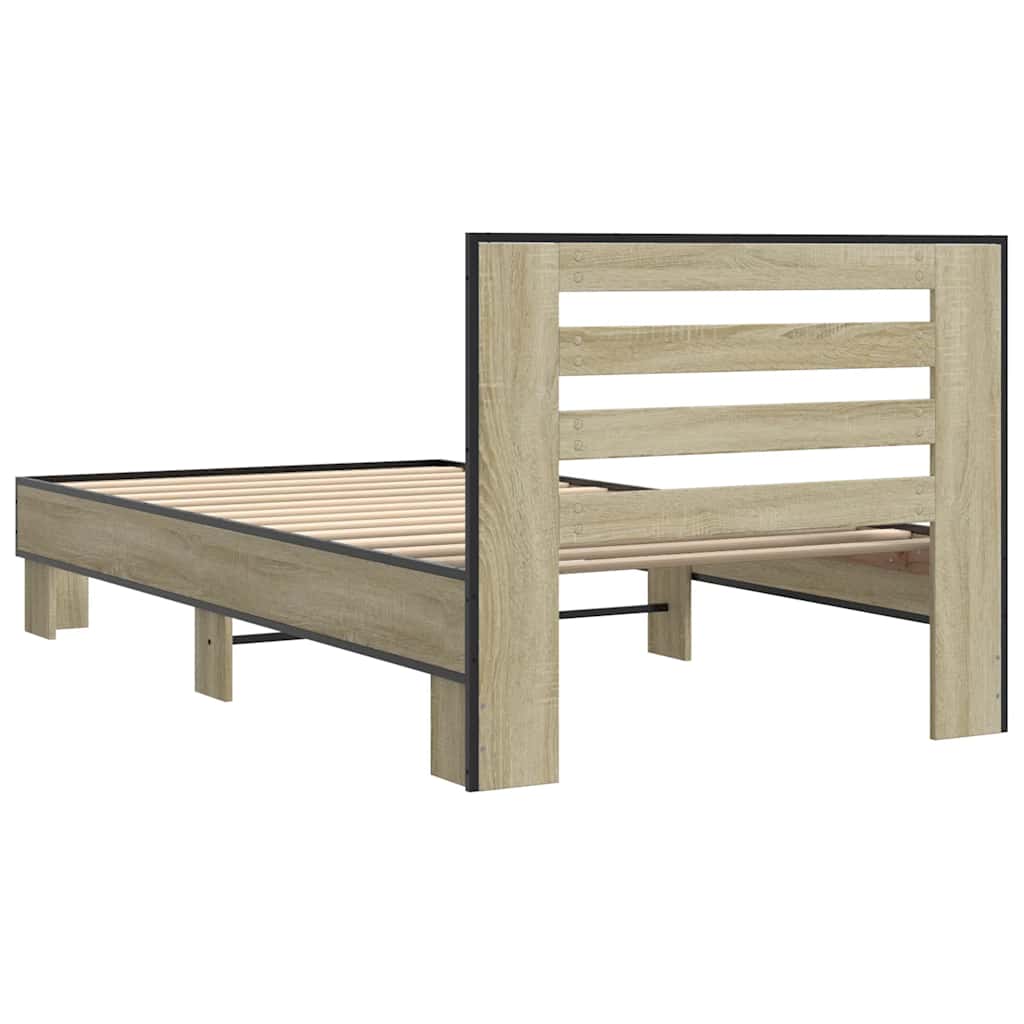 Bed Frame without Mattress Length 190 cm Sonoma oak 75 cm