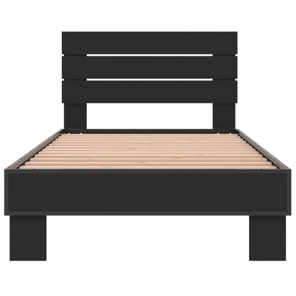 Bed Frame without Mattress 90x200 cm Black