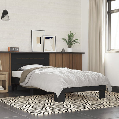 Bed Frame without Mattress 90x200 cm Black