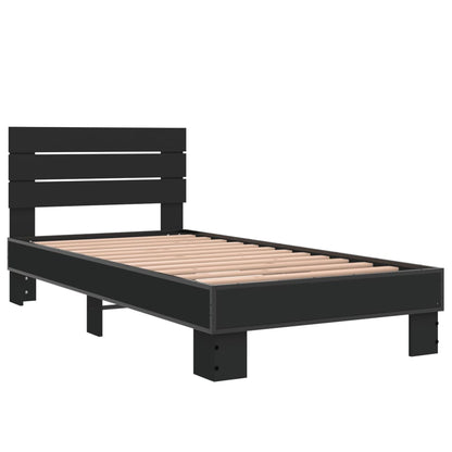 Bed Frame without Mattress Length 190 cm Black 75 cm