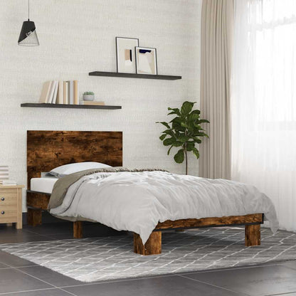 Bed Frame without Mattress Length 190 cm Smoked oak 75 cm