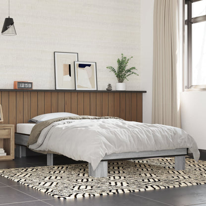 Bed Frame without Mattress 100x200 cm Grey sonoma