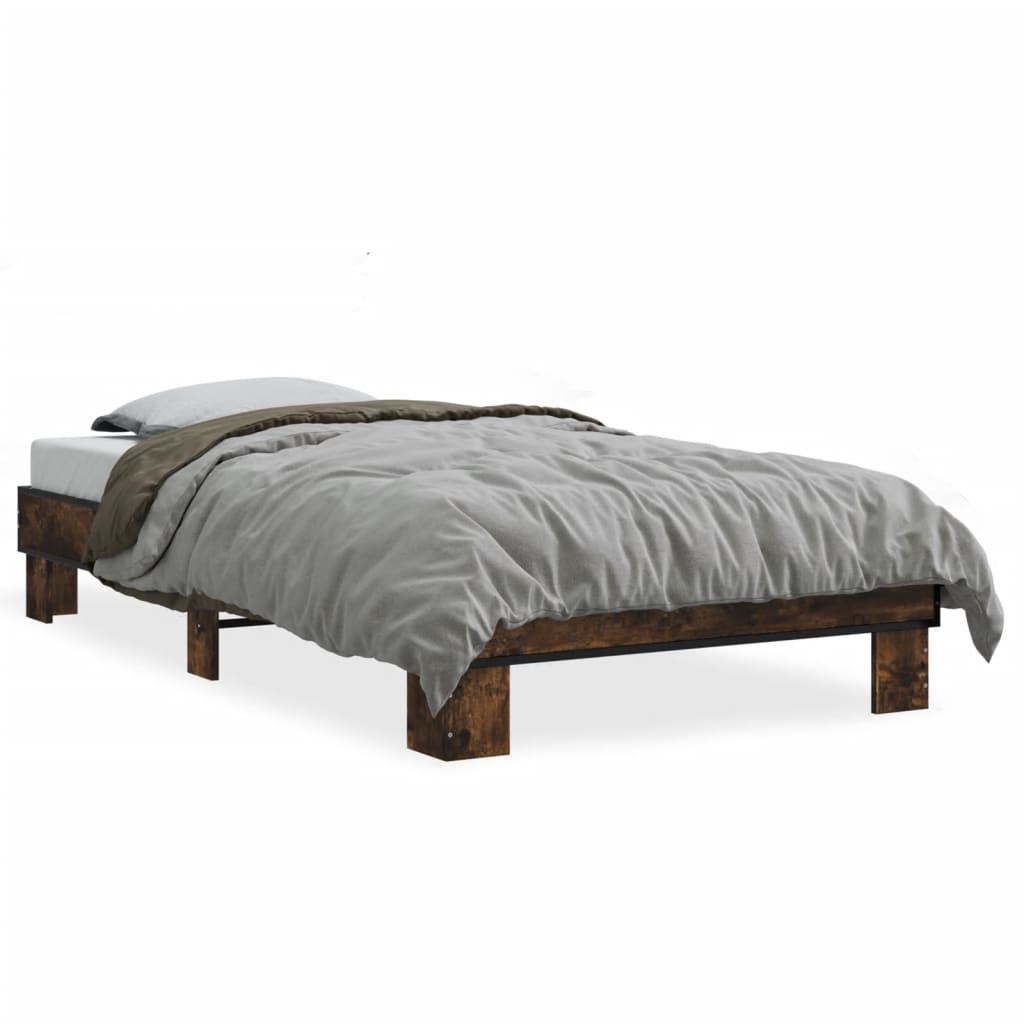Bed Frame without Mattress Length 190 cm Smoked Oak 75 cm