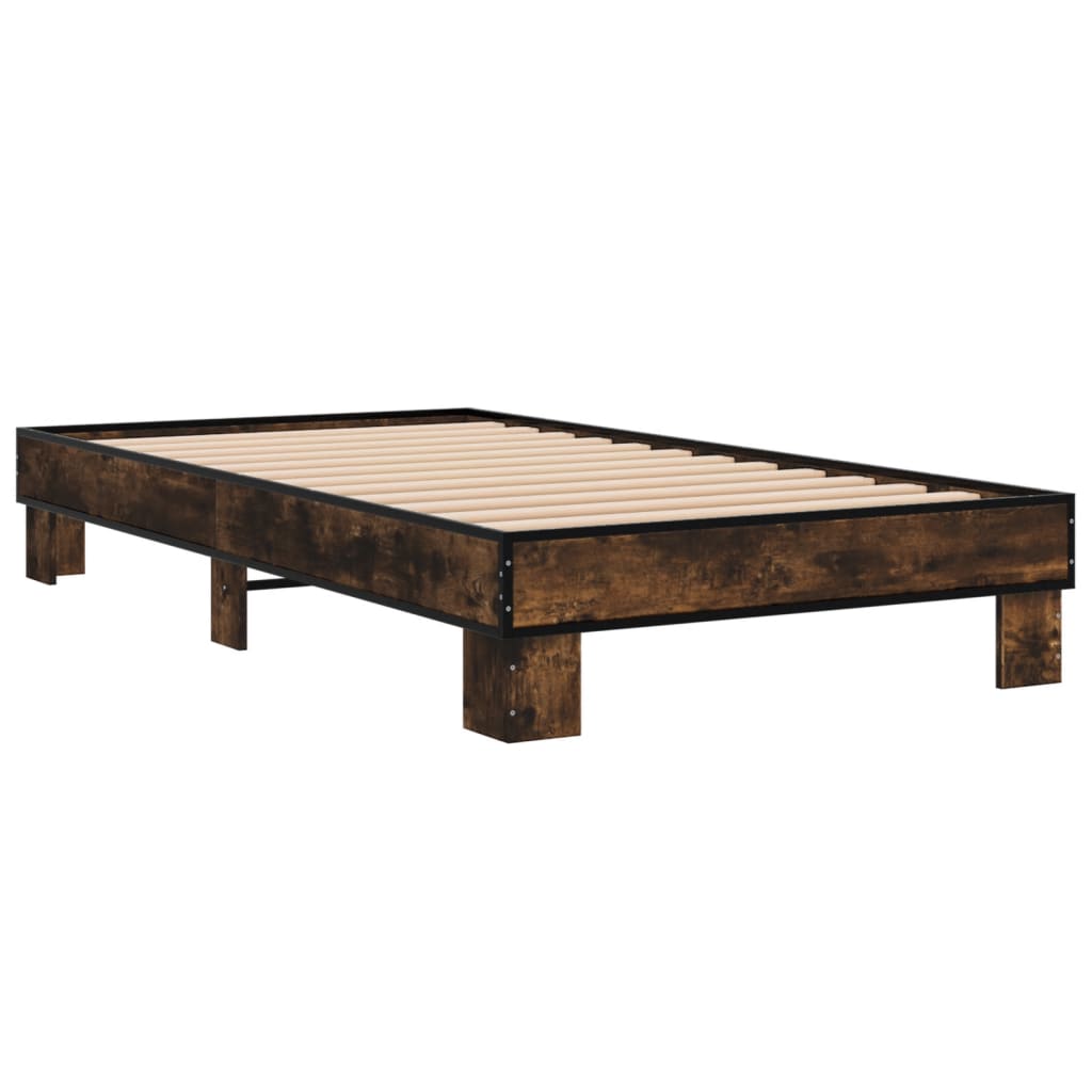 Bed Frame without Mattress Length 190 cm Smoked Oak 75 cm