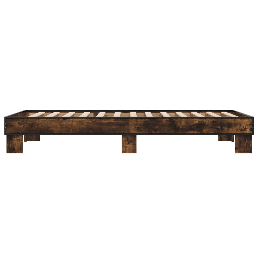 Bed Frame without Mattress Length 190 cm Smoked Oak 75 cm