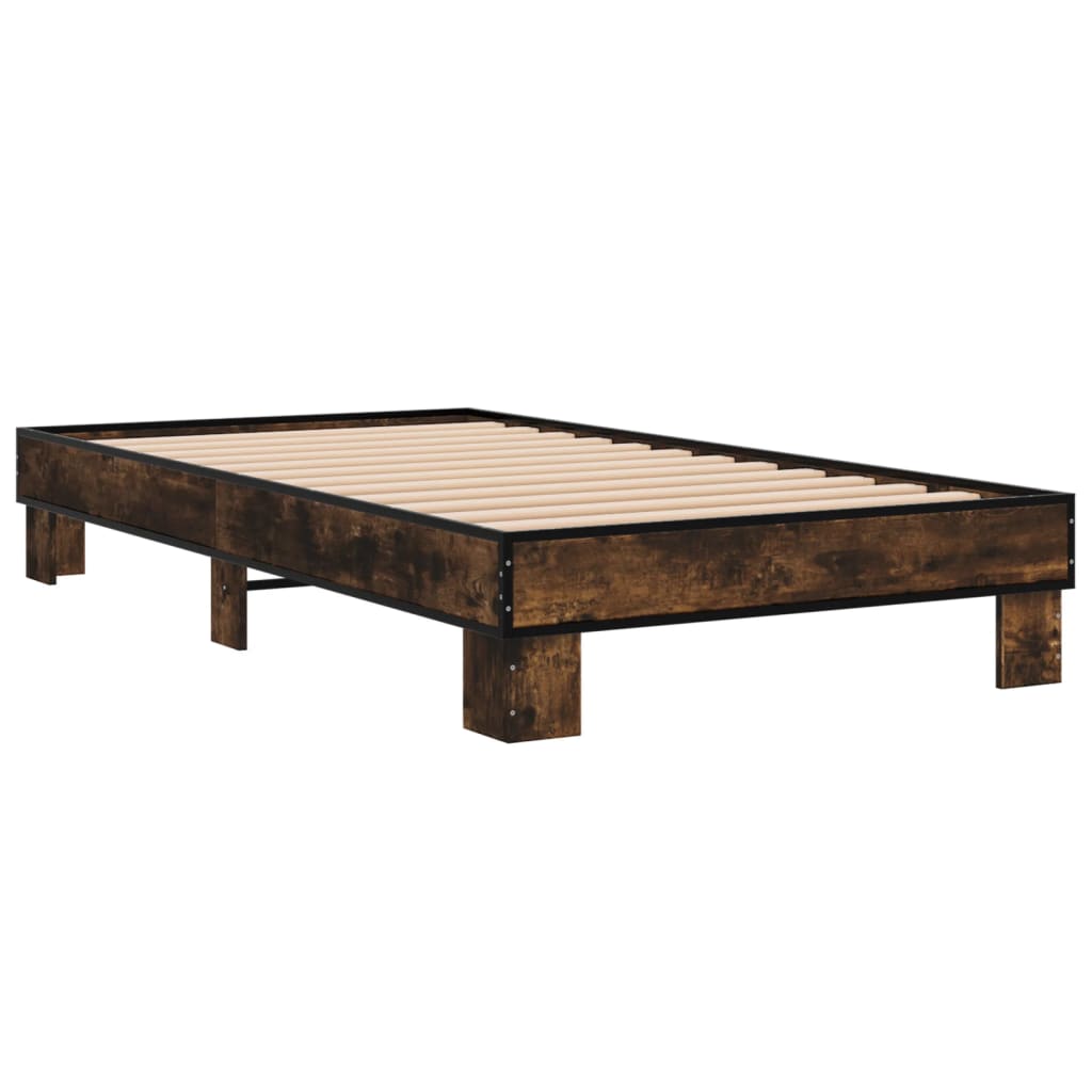 Bed Frame without Mattress Length 190 cm Smoked Oak 75 cm