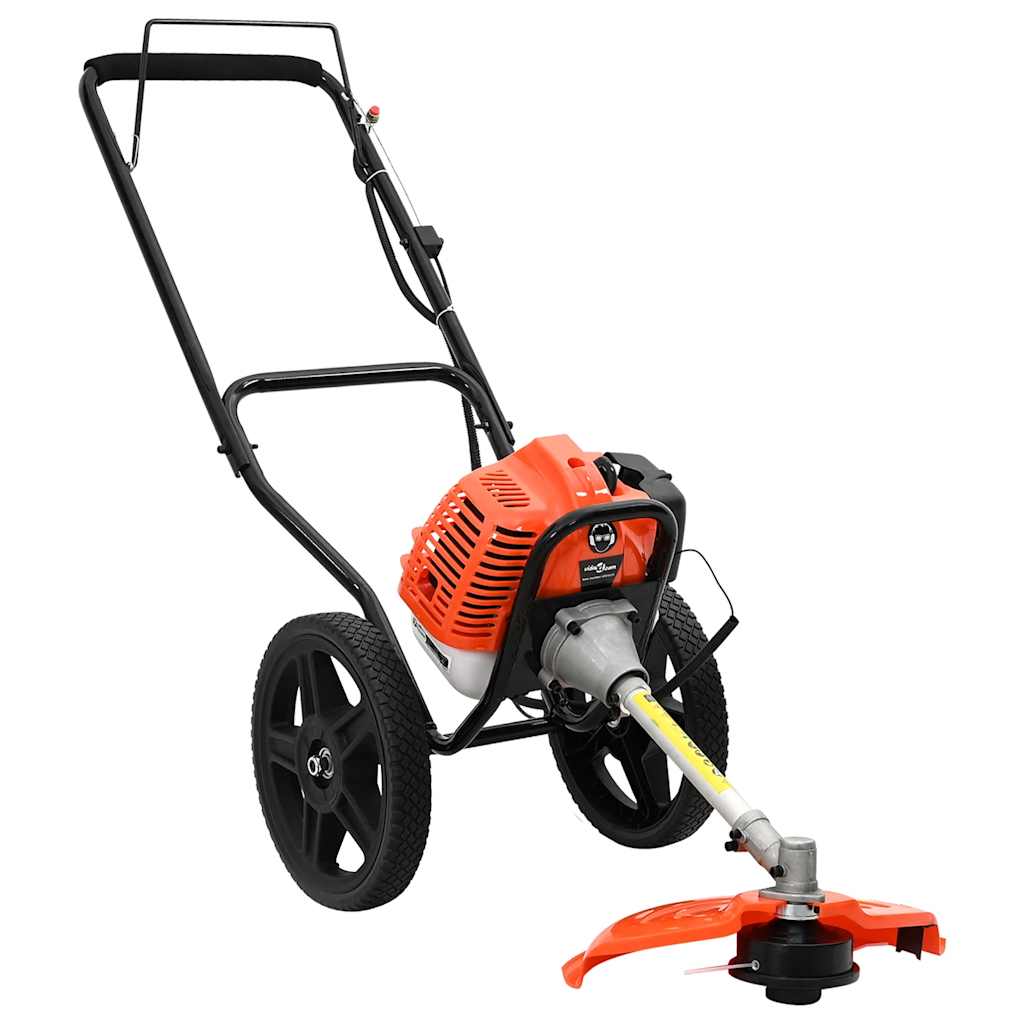 vidaXL Brush Cutter with Wheels Orange 52 cc 1,45 kW 1