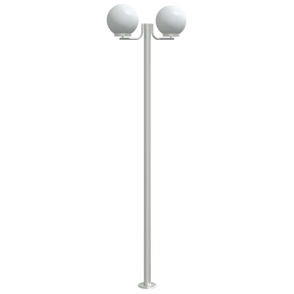 vidaXL Outdoor Floor Lamps 3pcs Silver 215 cm Stainless Steel 4