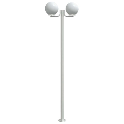 vidaXL Outdoor Floor Lamps 3pcs Silver 215 cm Stainless Steel 4