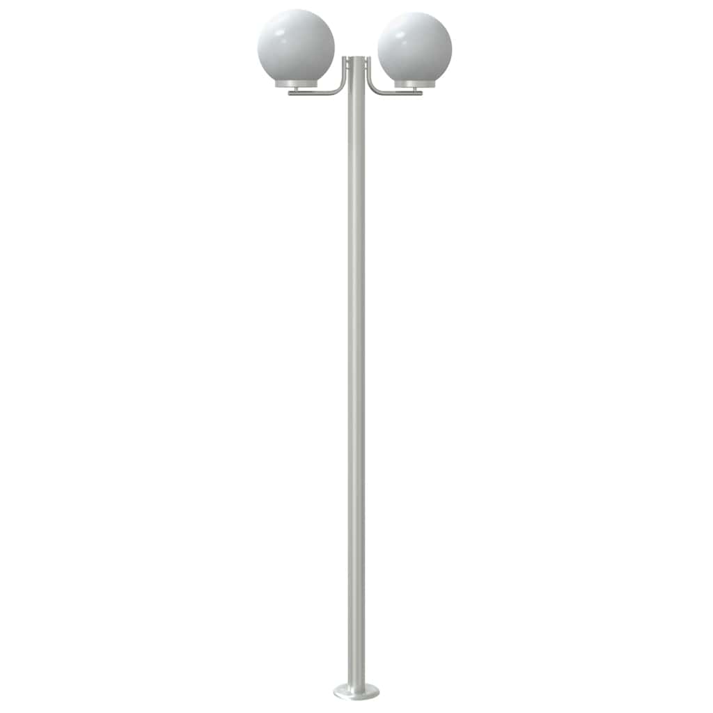 vidaXL Outdoor Floor Lamps 3pcs Silver 215 cm Stainless Steel 5