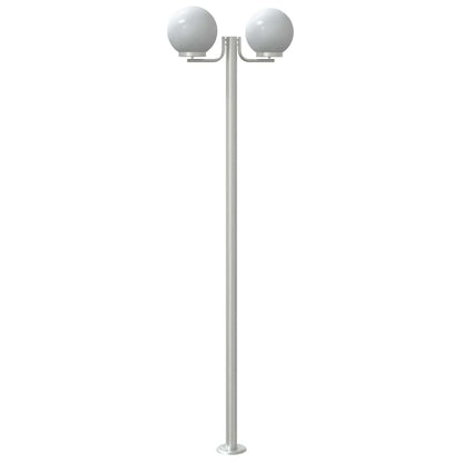 vidaXL Outdoor Floor Lamps 3pcs Silver 215 cm Stainless Steel 5