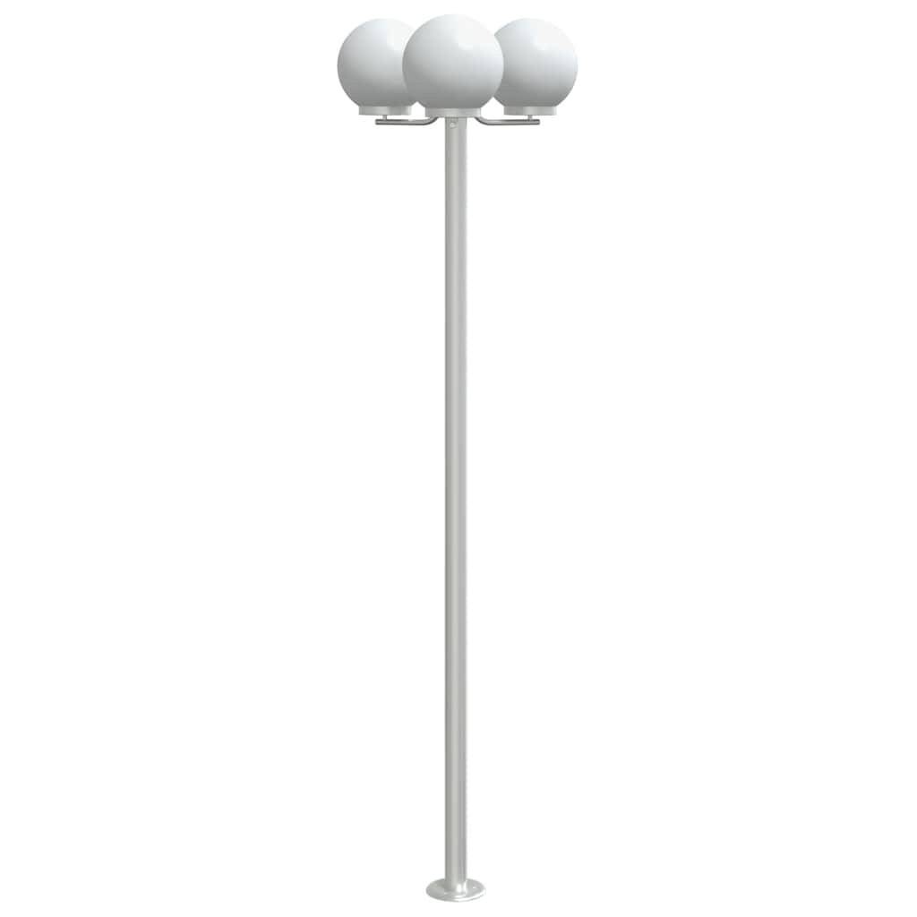vidaXL Outdoor Floor Lamps 2 pcs Silver 215 cm Stainless Steel 4
