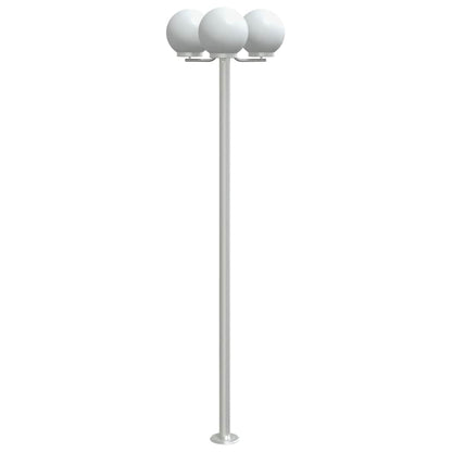 vidaXL Outdoor Floor Lamps 2 pcs Silver 215 cm Stainless Steel 4