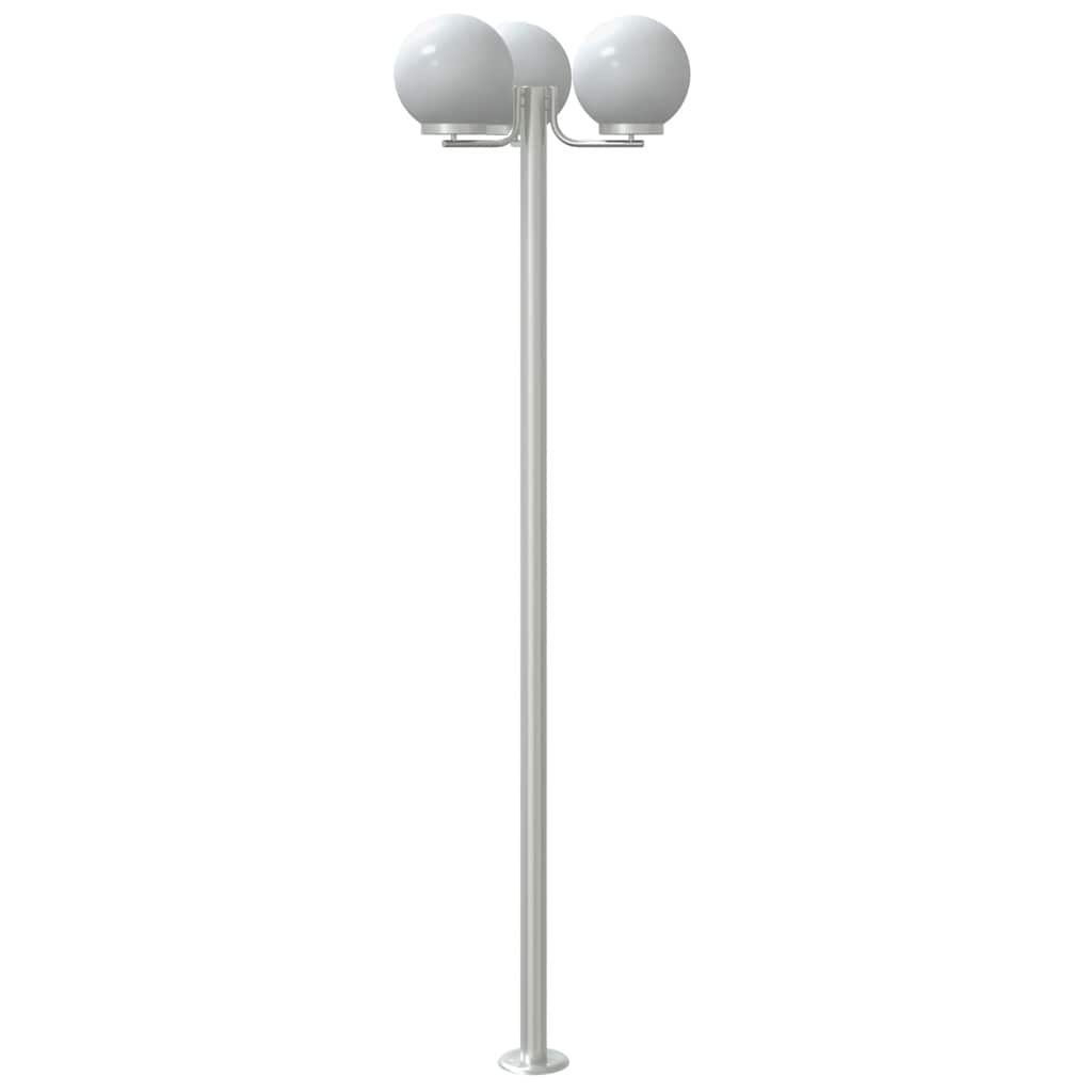 vidaXL Outdoor Floor Lamps 2 pcs Silver 215 cm Stainless Steel 5