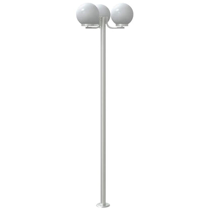vidaXL Outdoor Floor Lamps 2 pcs Silver 215 cm Stainless Steel 5